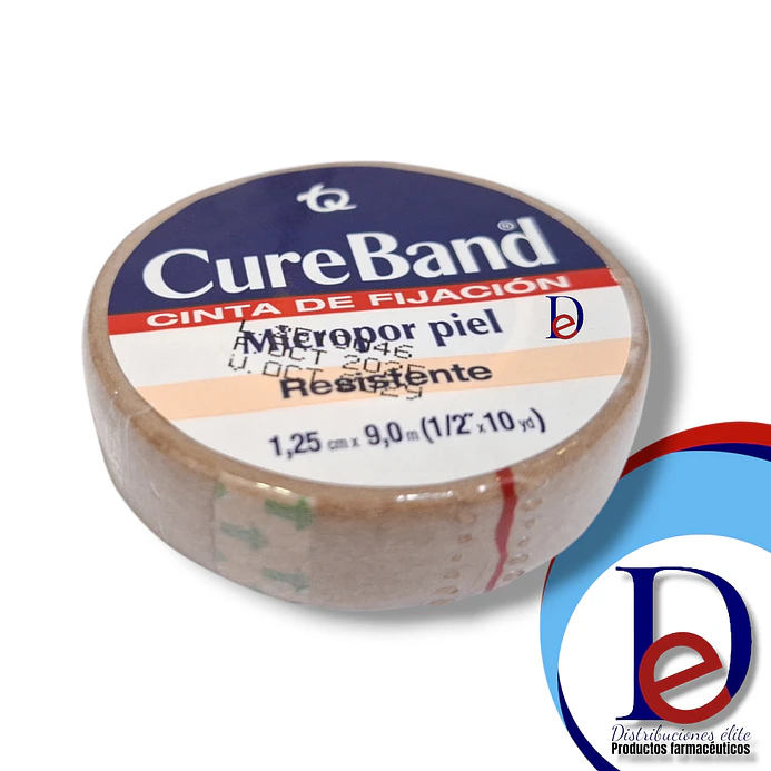 ESP MICROPOROSO CUREBAND 1/2X10 PIEL -MICROPORE -TQ UBI 1