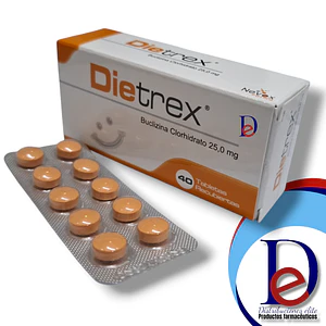 DIETREX 25,0 MG X 40 TAB- BUCLIZINA -NEVOX- UBI 28-C