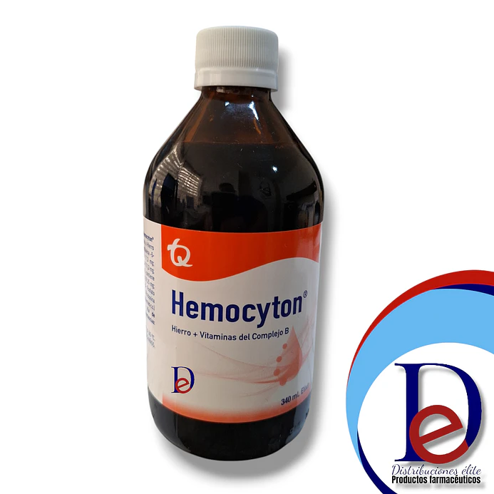 HEMOCYTON ELIXIR X 340 ML- HIERRO+ VITAMINAS DEL COMPLEJO B- TQ- VTO ABR 27- UBI  1
