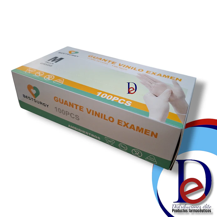 GUANTE VINILO EXAMEN (M) X 100 --BESTSURGY- UBI * 1