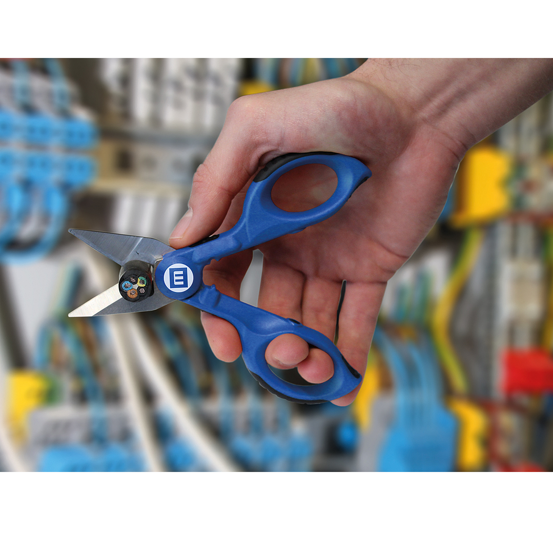 Tijera Electricista Corta, Desaisla y Engasta. Con Estuche Incluido Nº 35 7
