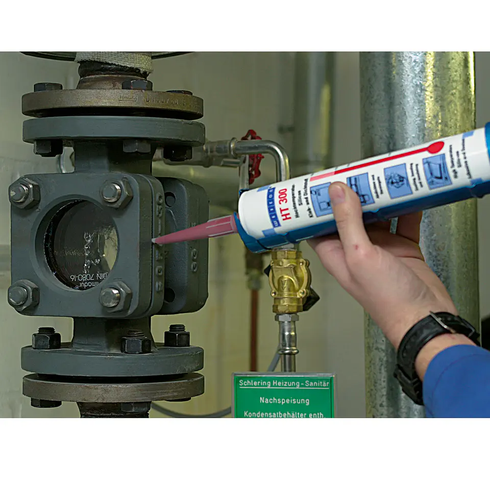 Silicona Sellador Para Alta Temperatura 300º Roja 310 Ml Ht300  2