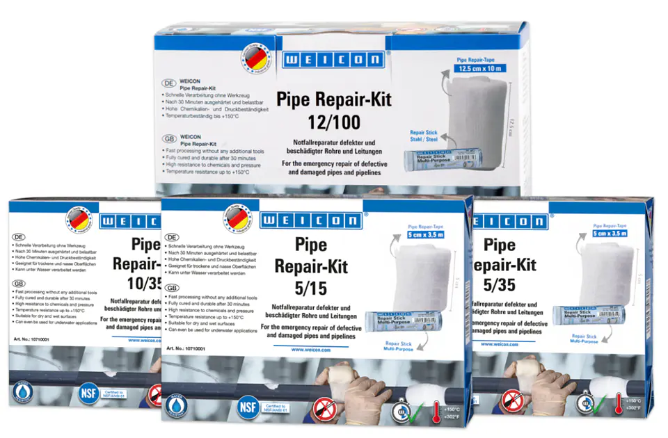 Kit Reparador De Tuberias Con Fugas NSF Weicon 5