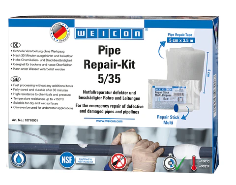 Kit Reparador De Tuberias Con Fugas NSF Weicon