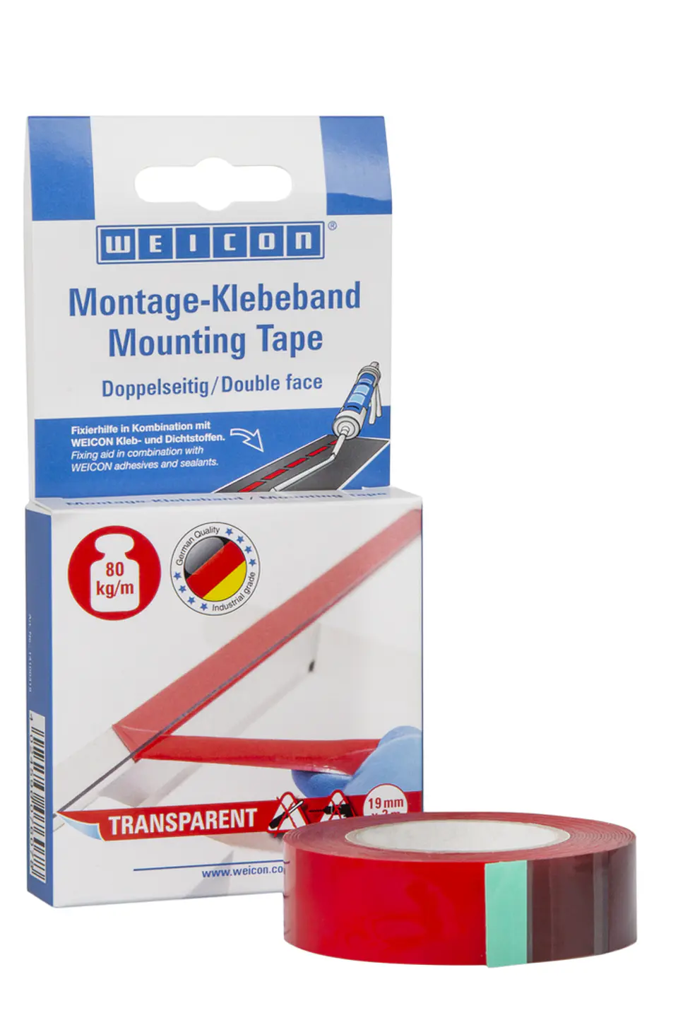 Cinta Doble Contacto Transparente Capacidad 80 Kg 3mts x 19mm 1