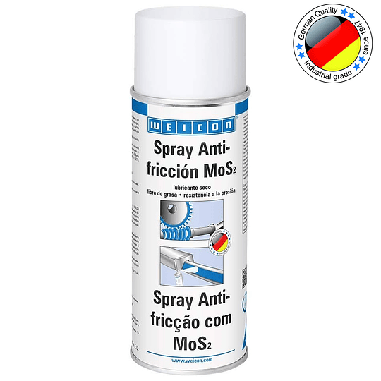 Spray Antifriccion Molibdeno Mos2 400 Ml Weicon