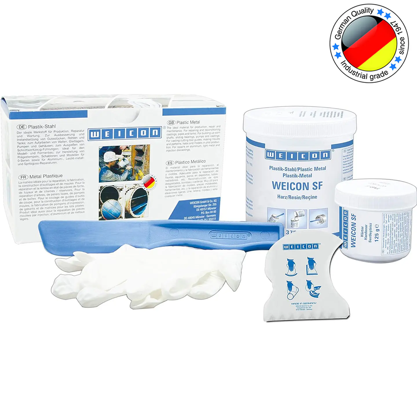 Resina Epoxi Acero Secado Rapido 0,5 Kg Weicon SF 1