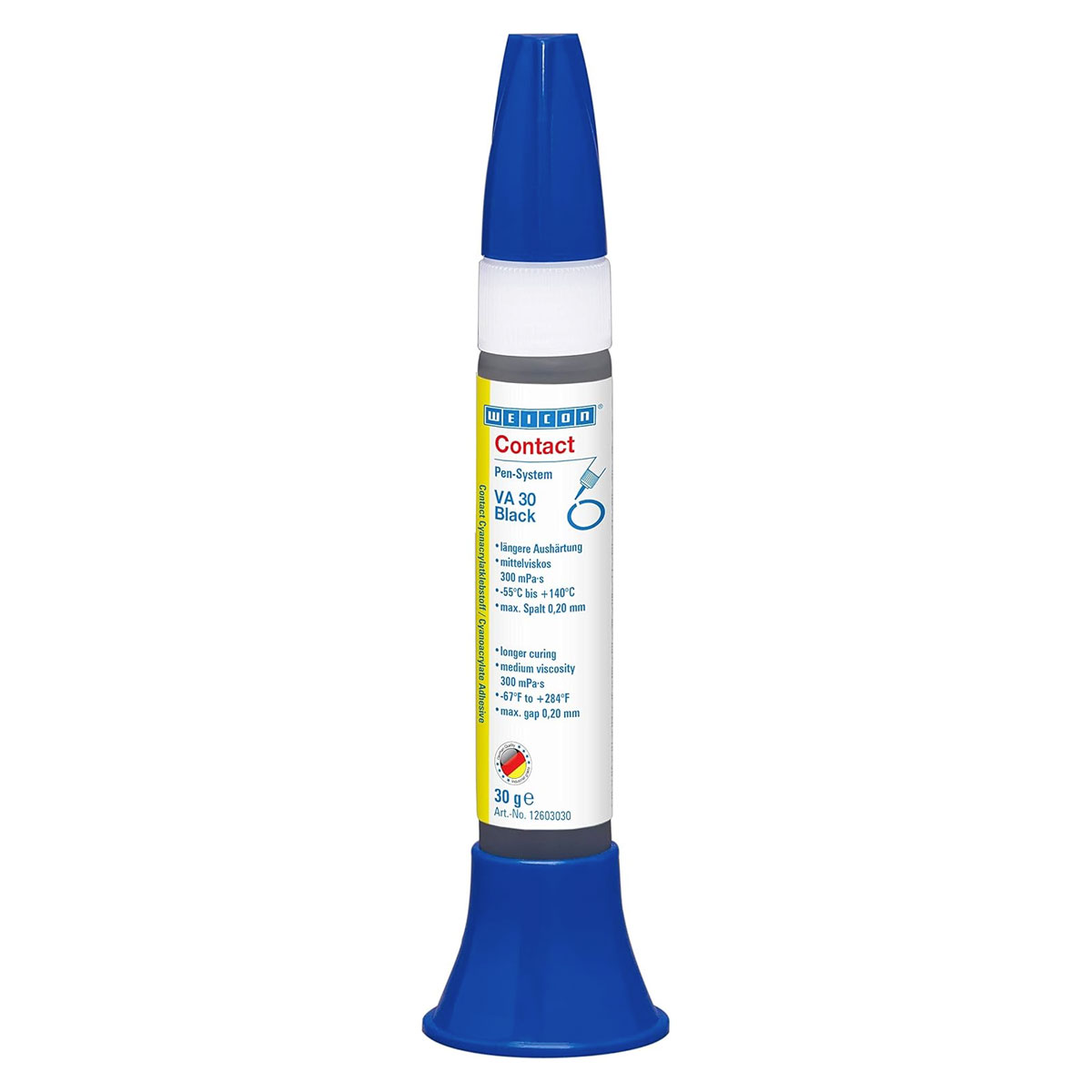 Adhesivo Cianocrilato Negro Para Caucho y Plastico 30 grs Va 30 Black