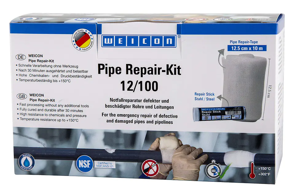 Kit Reparador De Tuberias Con Fugas NSF Weicon 4