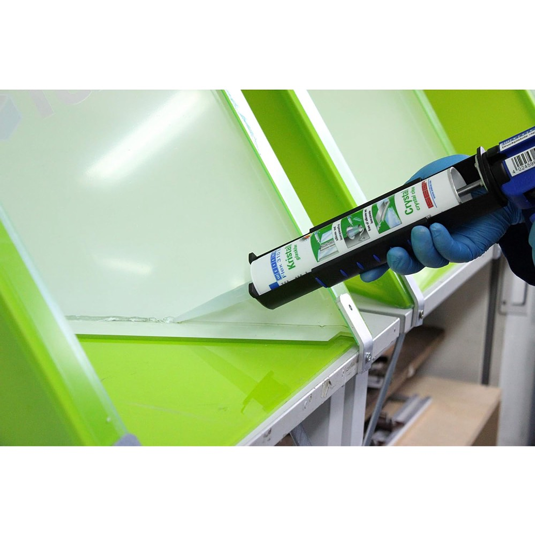 Adhesivo Sellador Elastico Transparente 310 Ml Cristal Polímero MS 2