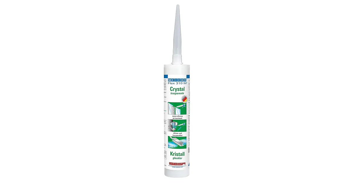 Adhesivo Sellador Elastico Transparente 310 Ml Cristal Polímero MS