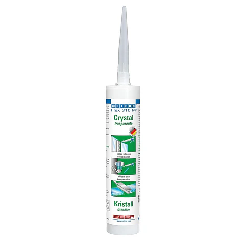 Adhesivo Sellador Elastico Transparente 310 Ml Cristal Polímero MS