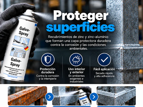 Protege las superficies metálicas contra la corrosión