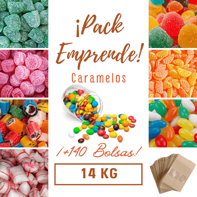 Pack Emprende 14Kg Caramelos y Gomitas