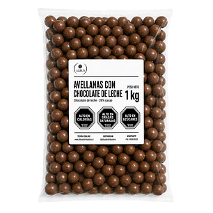 Avellanas con Chocolate de Leche 26% Cacao – Bolsa de 1 kg