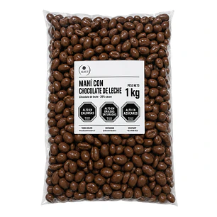 Maní con Chocolate de Leche 26% Cacao – Bolsa de 1 kg