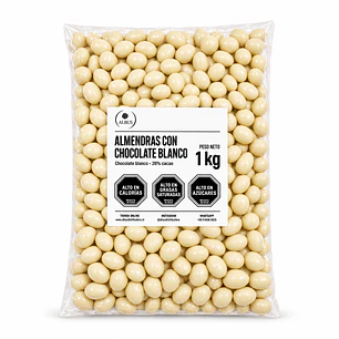 Almendras con Chocolate Blanco 22% Cacao – Bolsa de 1 kg