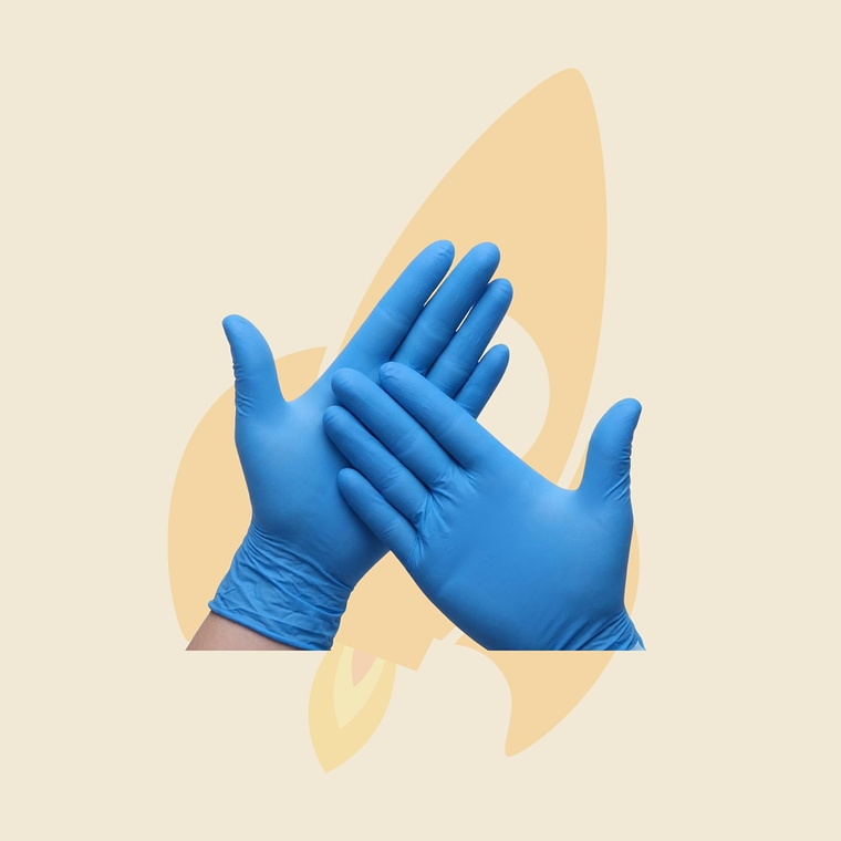 Guante nitrilo azul 1