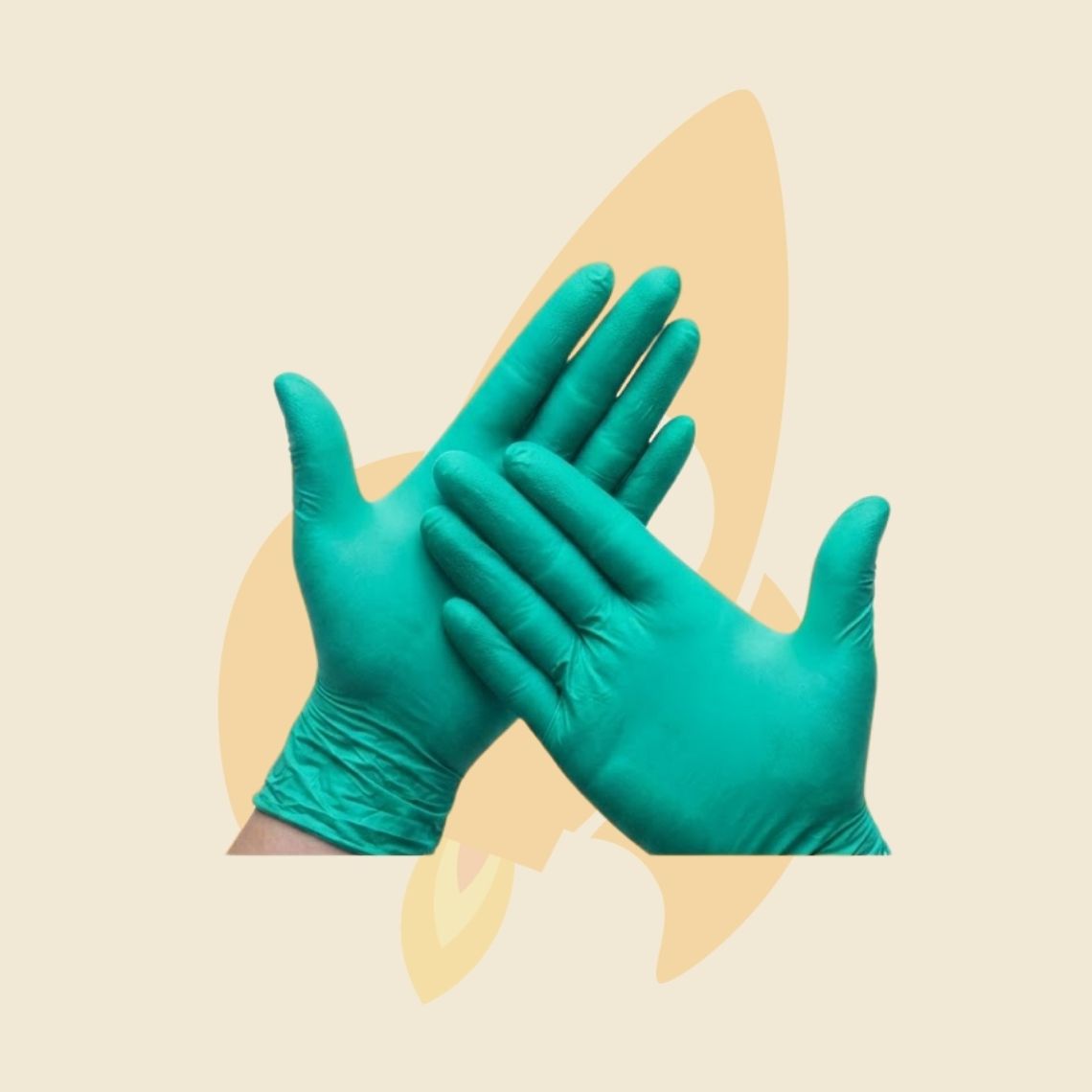 Guante nitrilo verde 1