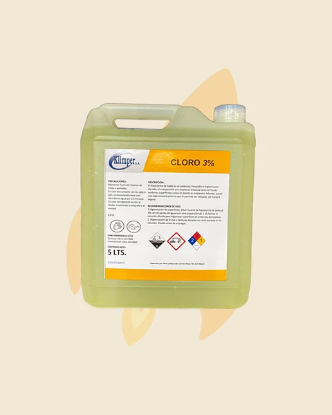 Cloro Líquido Klimper 5 Litros 3%