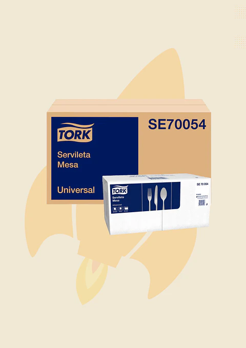 Servilleta Mesa Tork Blanca 30x30 2400 Unidades
