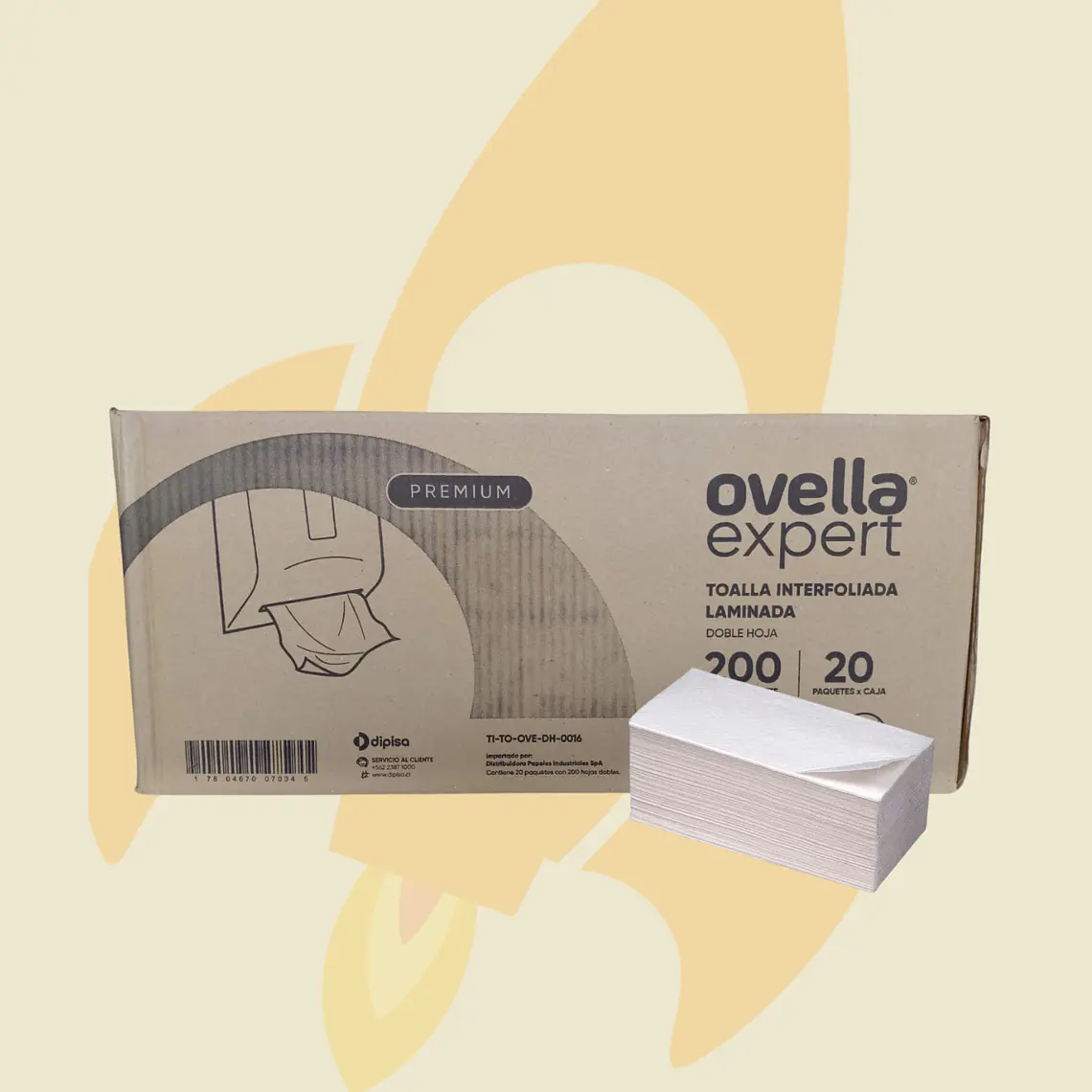 Toalla Interfoliada Doble Hoja Ovella Caja 4.000 Unidades 1