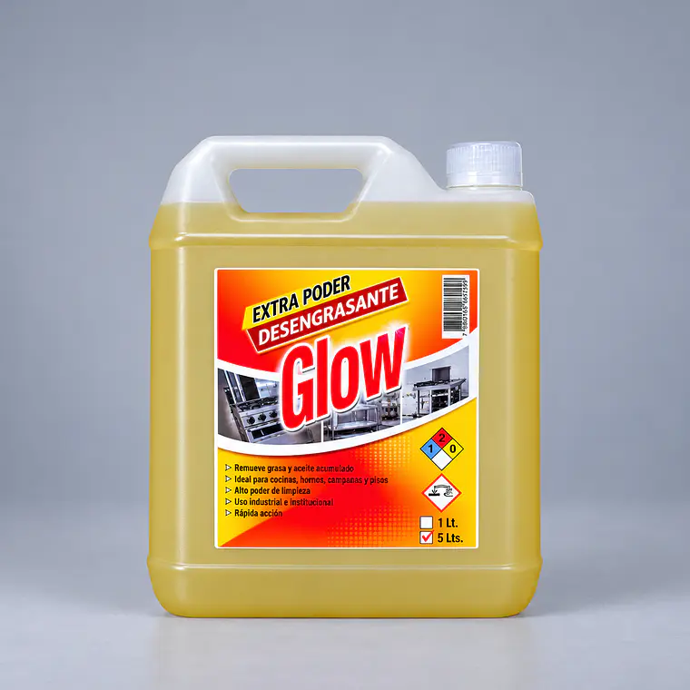 Desengrasante Industrial Liquido Glow 5 Litros 1