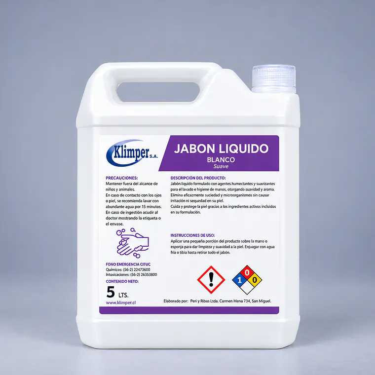 Jabón Líquido Manos Klimper 5 Litros Coco  1