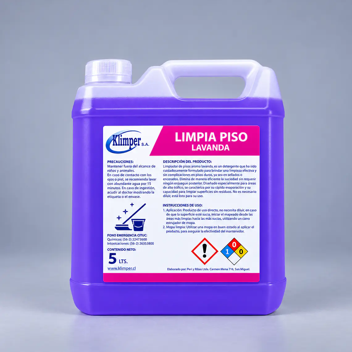 Limpia Piso Klimper 5 Litros Lavanda  1