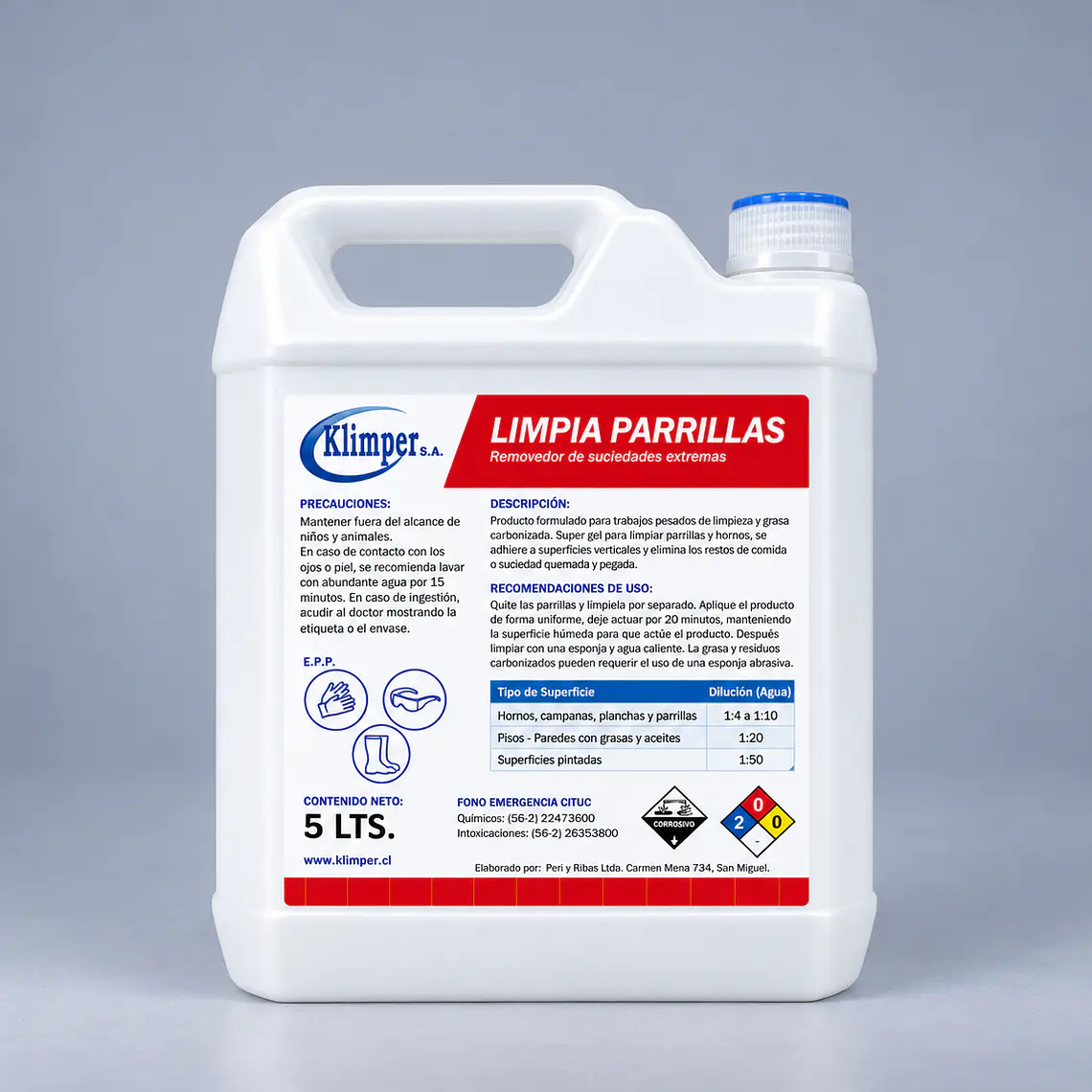 Desengrasante Industrial Gel Bidon 5 Litros 1