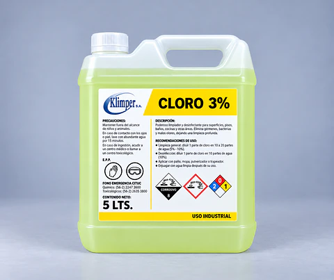 Cloro Líquido Klimper 5 Litros 3%