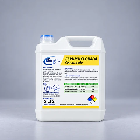 Espuma Clorada Klimper 5 Litros