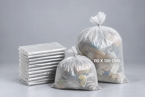 Bolsa Basura Transparente 110 x 130 cm 60 Micrones Pack 10