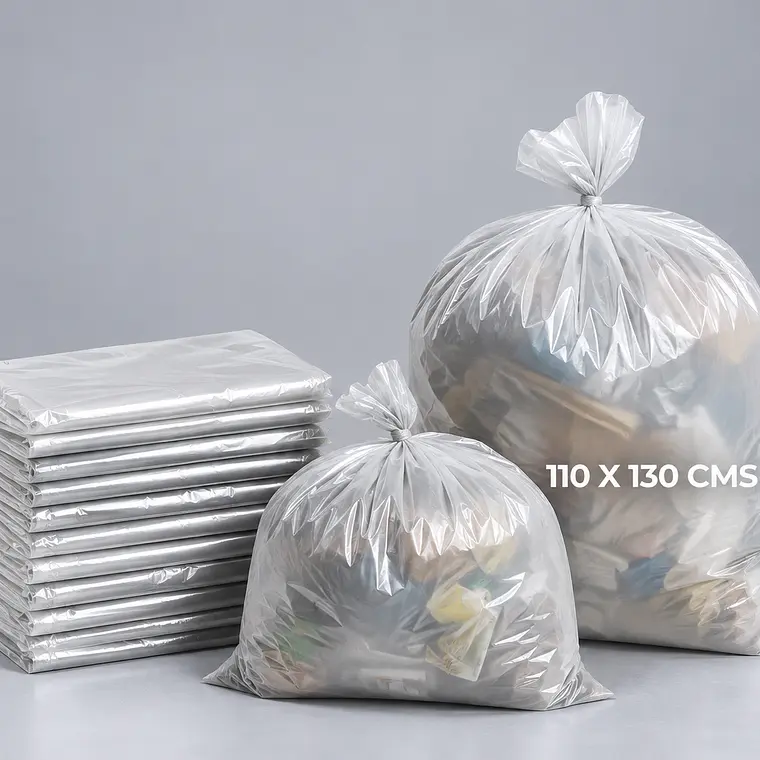 Bolsa Basura Transparente 110 x 130 cm 60 Micrones Pack 10 1