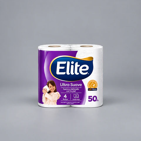 Papel Higiénico Elite 50 Metros Pack 4 Rollos