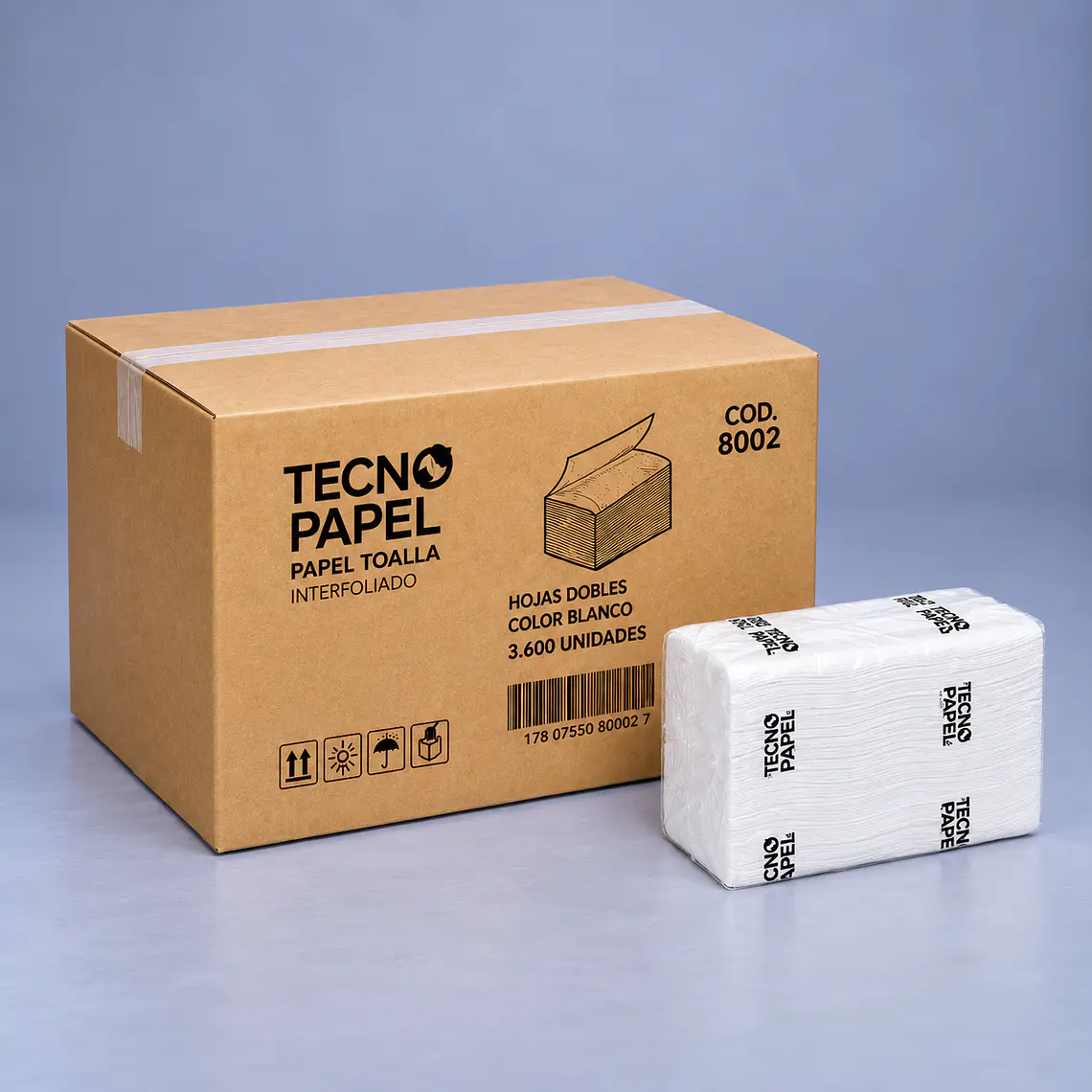 Toalla Interfoliada Doble Hoja Caja 3.600 Unidades 1