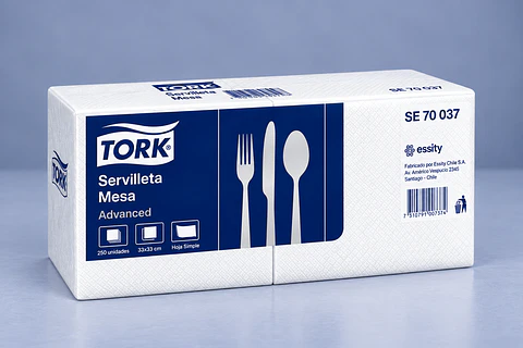 Servilleta Mesa Tork Blanca 30x30 Paquete 200 Unidades