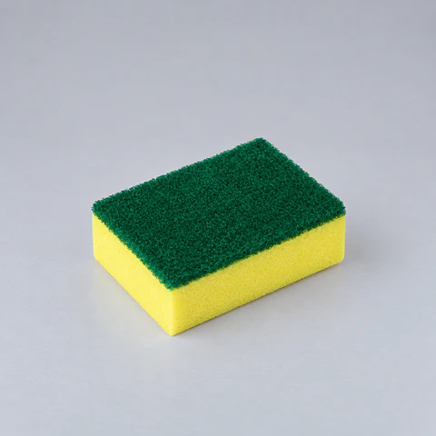 Esponja Amarilla con Fibra Verde