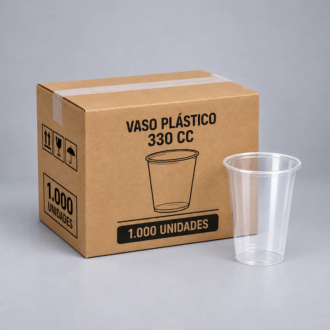 Vaso Plástico Transparente 330 cc  1