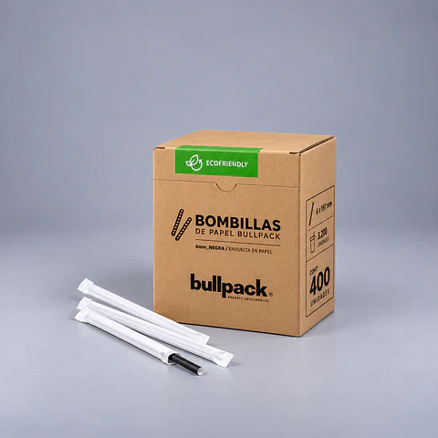Bombillas Negras de Papel Envueltas