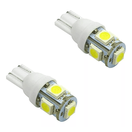 Ampolletas Led Auto Cola Pescado T10 12v Luz Blanca 5 Led