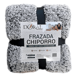 Doral Two Tones Chiporro Color Gris Frazada 2 Plazas Diseño De La Tela Liso