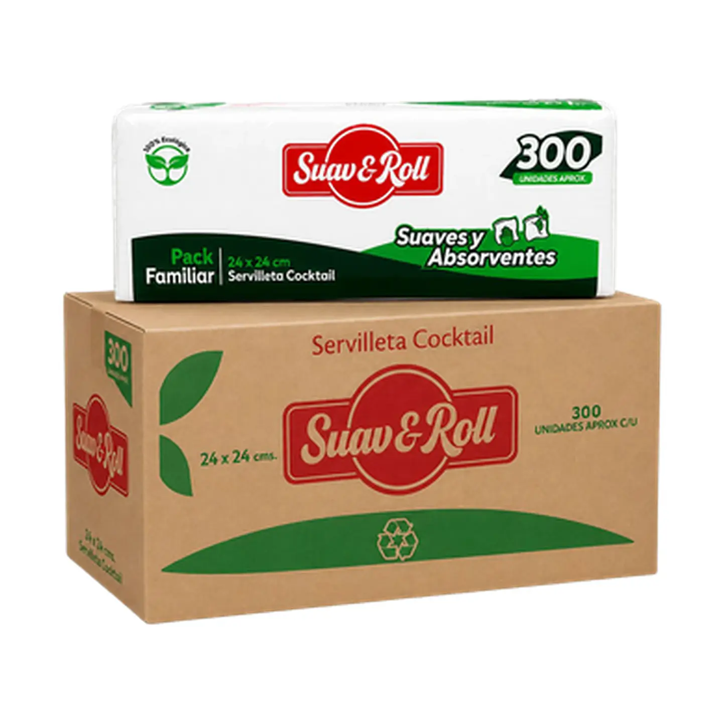 Servilletas Cocktail 24×24 cm — 300 unidades 1