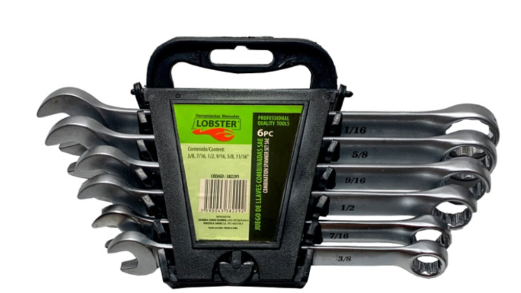 JUEGO DE 6 LLAVES COMBINADAS PULGADAS  1