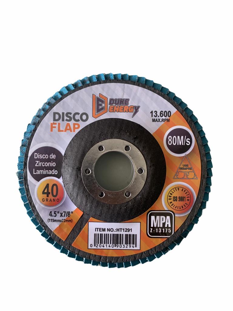 DISCO ABRASIVO FLAP 4. 1/2 G40  1