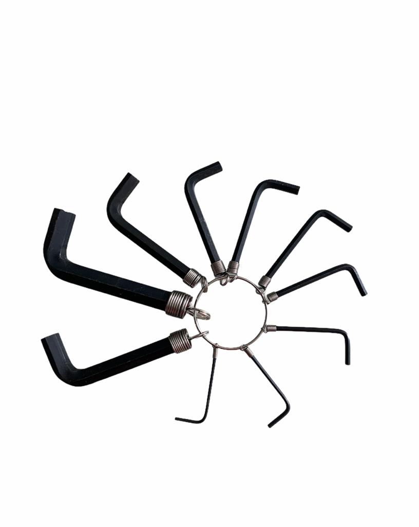 JUEGO DE LLAVES HEXAGONALES PULGADAS 1
