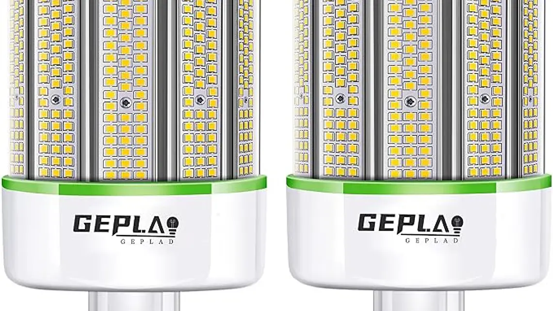Paquete de 2 Bombillas LED Tipo Maíz GEPLAD 150W (Eq. 800W-1500W) | 23,700 LM, Base Mogul E39, 5000K Luz Fría 1