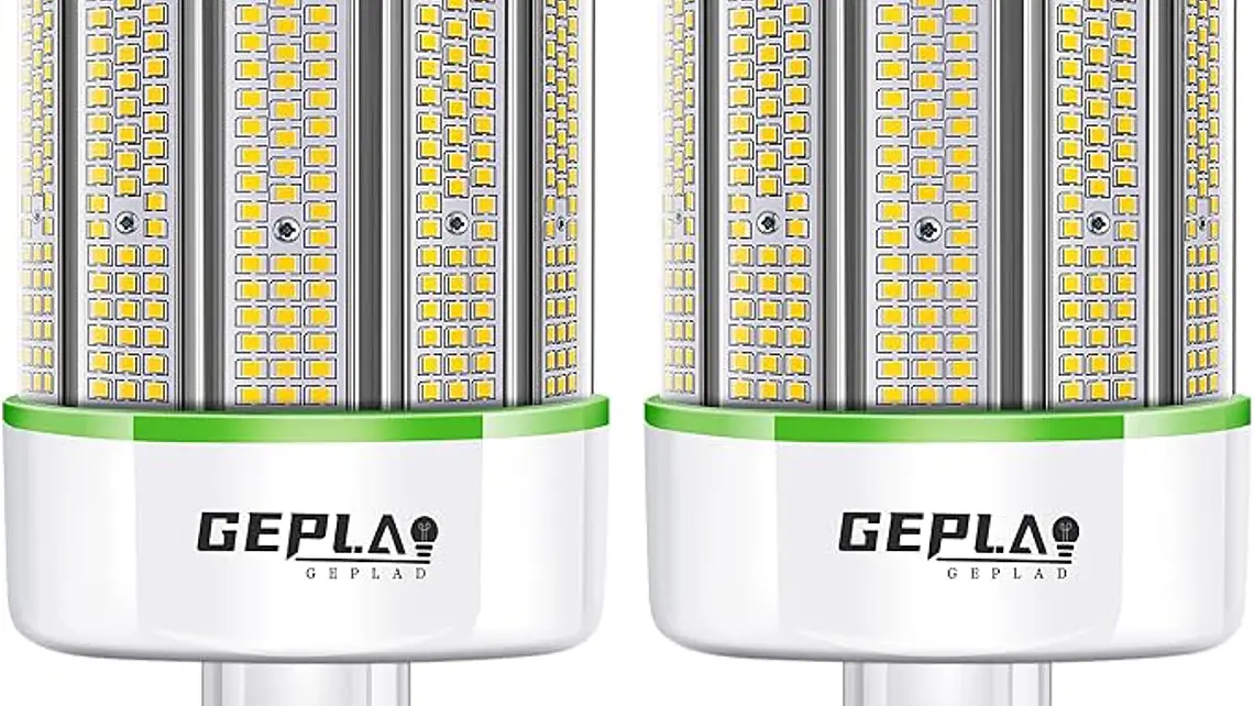 Paquete de 2 Bombillas LED Tipo Maíz GEPLAD 250W (Eq. 1000W) | 35,000 LM, Base Mogul E39, 5000K Luz Fría 1