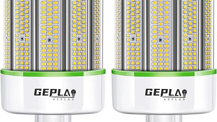 Paquete de 2 Bombillas LED Tipo Maíz GEPLAD 250W (Eq. 1000W) | 35,000 LM, Base Mogul E39, 5000K Luz Fría 1