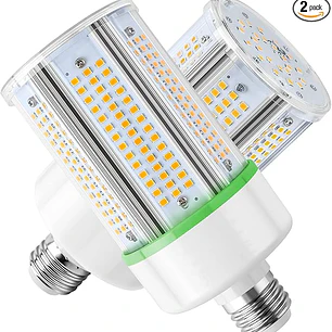 Paquete de 2 Bombillas LED Tipo Maíz GEPLAD 200W (Eq. 1000W) | 28,000 LM, Base Mogul E39, 5000K Luz Fría